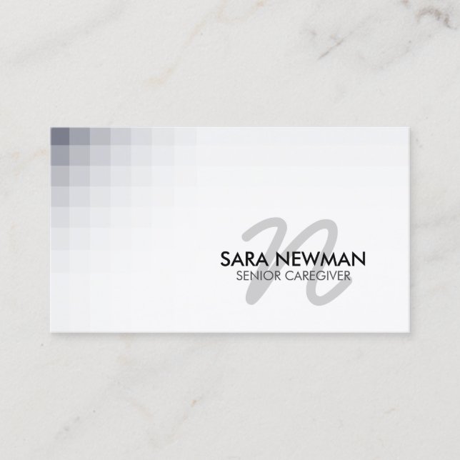 Carte De Visite Services de soins aux personnes âgées Monogramme c (Devant)