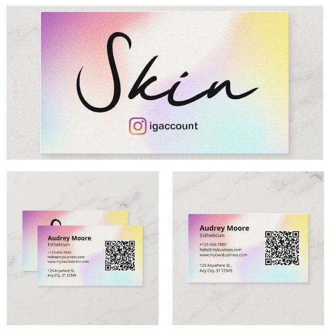 Carte De Visite Services de soins de beauté d'esthéticienne (Esthetician Skincare Beauty Services Business Card
)