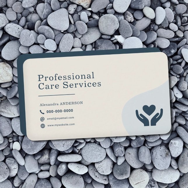 Carte De Visite Services de soins professionnels (Professional Care Services Business Card)