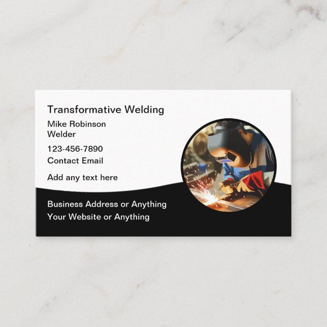 Carte De Visite Services de soudage de construction Conception mod (Devant)