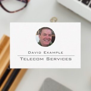 Carte De Visite Services de télécommunications avec photo du titul