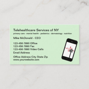 Carte De Visite Services de télésanté Mobile Médical