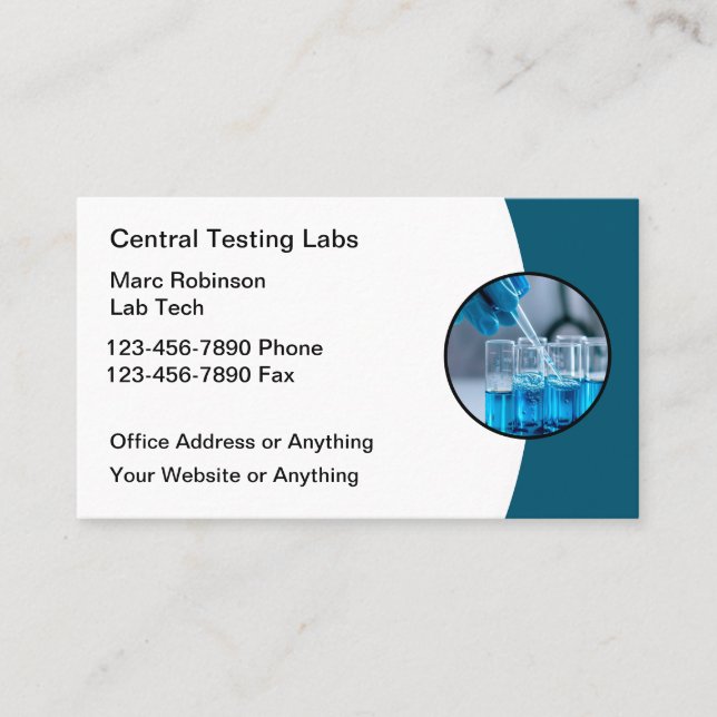 Carte De Visite Services de tests de laboratoire médical (Devant)