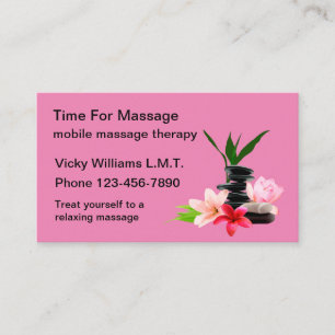 Carte De Visite Services de thérapie de massage Zen