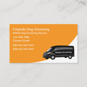 Carte De Visite Services de toilettage de chiens mobiles Simple