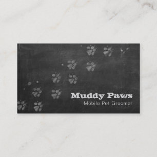 Carte De Visite Services de toilettage pour chiens sur tableau noi