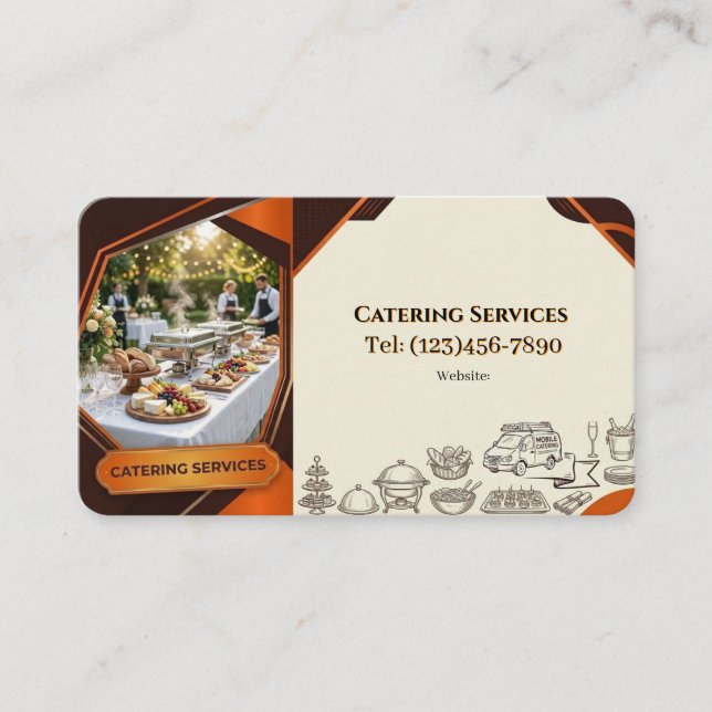 CARTE DE VISITE SERVICES DE TRAITEUR (Devant)