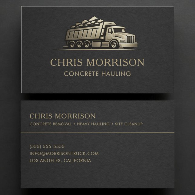 Carte De Visite Services de transport de béton Professionnel (Créateur téléchargé)