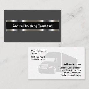 Carte De Visite Services de Transport de Camionnage de Classe