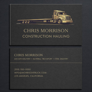 Carte De Visite Services de transport de construction professionne