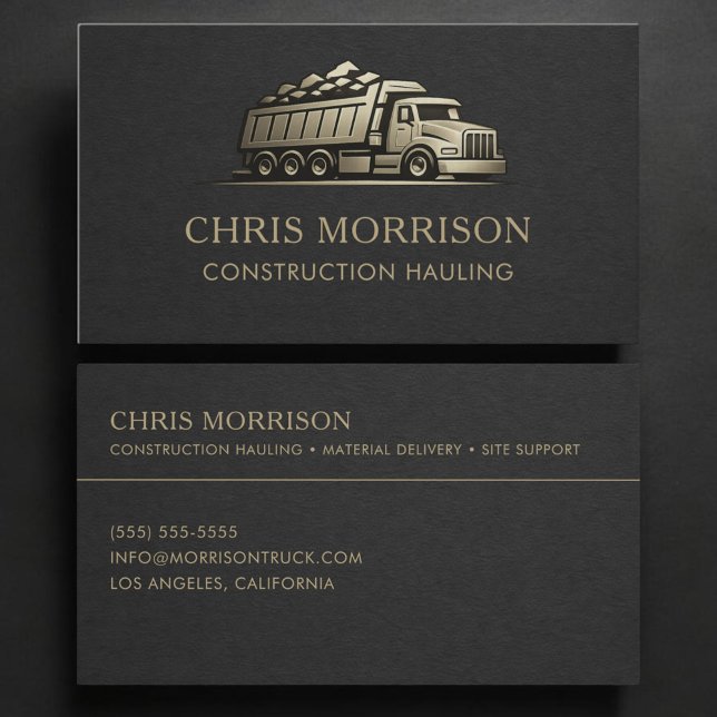 Carte De Visite Services de transport de construction Professionne (Créateur téléchargé)