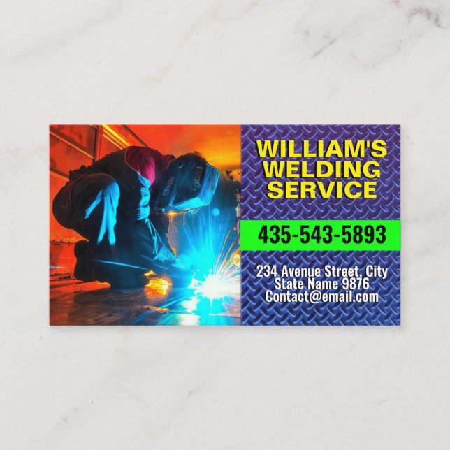 Carte De Visite Services de travail du métal | Fabrication et soud (Devant)