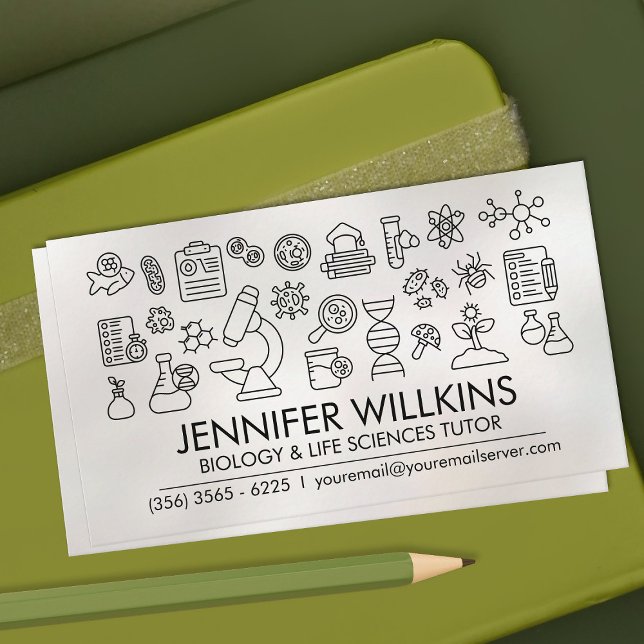 Carte De Visite Services de tutorat en biologie scientifique - ens (Créateur téléchargé)