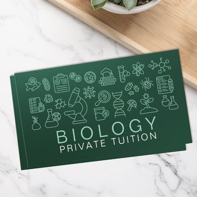Carte De Visite Services de tutorat en biologie scientifique - ens (Créateur téléchargé)
