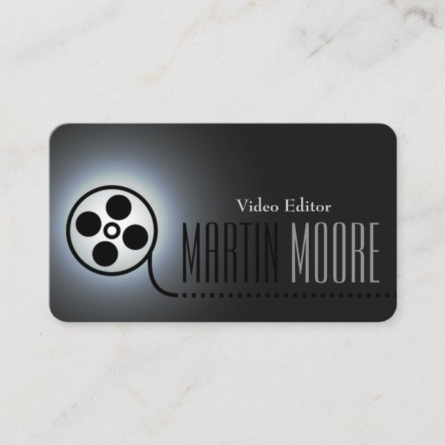 Carte De Visite Services de vidéo de bande de film de film (Devant)