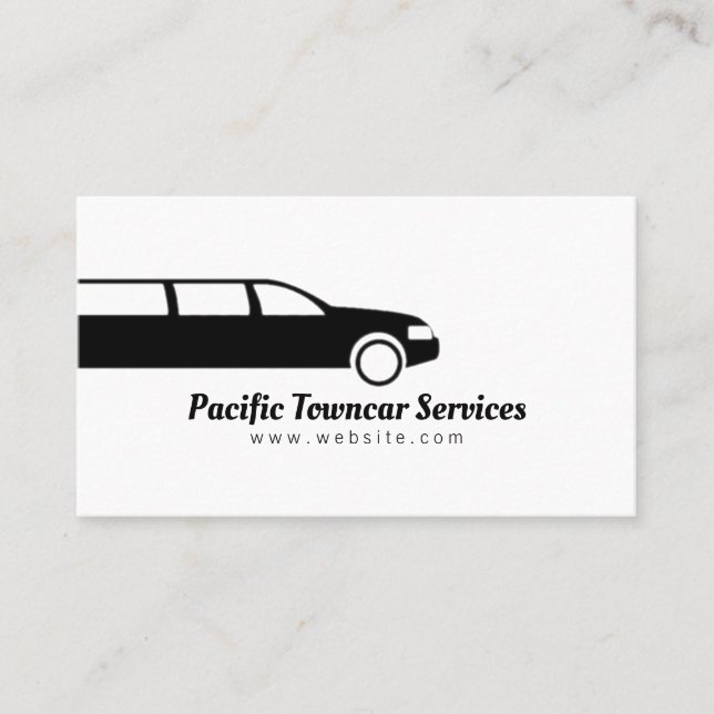 Carte De Visite Services de voiture de ville (Devant)