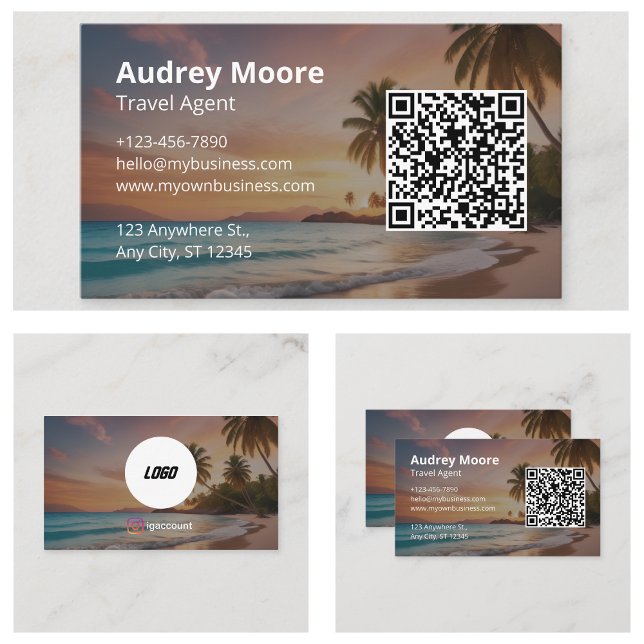Carte De Visite Services de voyage (Travel Services Business Cards)