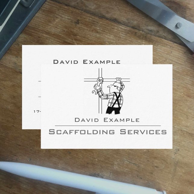 Carte De Visite Services d'échafaudage avec illustration (Créateur téléchargé)