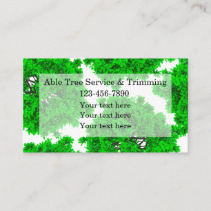 Carte De Visite Services d'élagage d'arbres d'aménagement paysager