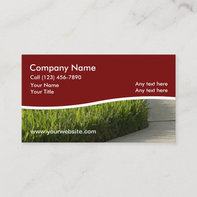Carte De Visite Services d'entretien de pelouse Conception moderne (Devant)