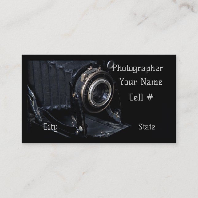 Carte De Visite Services d'événements de photographie (Devant)