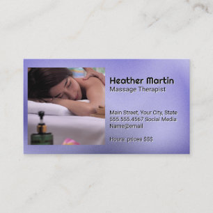 Carte De Visite Services d'hôtel Spa Massage