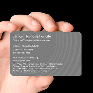 Carte De Visite Services d'hypnose par un hypnotiste clinique