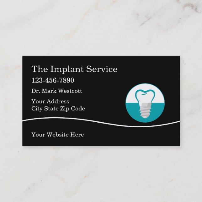 Carte De Visite Services d'implants dentaires  (Devant)