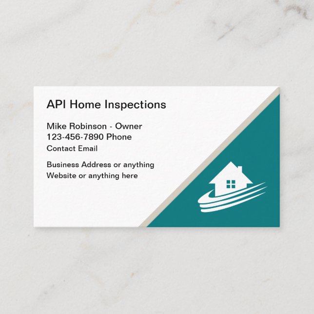 Carte De Visite Services d'inspection de maison  (Devant)