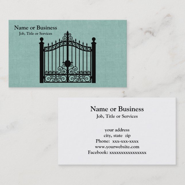 Carte De Visite Services d'installation de clôture et de réparatio (Devant / Derrière)