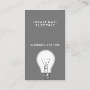 Carte De Visite Services électriques à l'ampoule légère