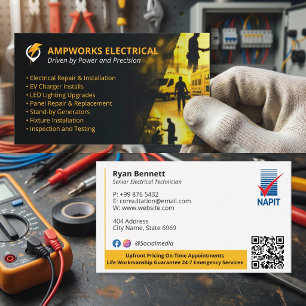 Carte De Visite Services électriques   Construction spécialisée