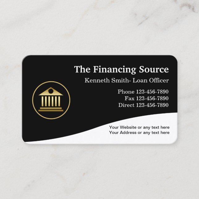 Carte De Visite Services financiers classe (Devant)