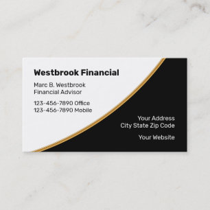 Carte De Visite Services financiers élégants