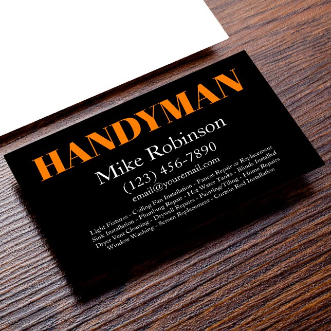 Carte De Visite Services Handyman modernes (Créateur téléchargé)