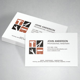Carte De Visite Services Handyman Professionnels Modernes