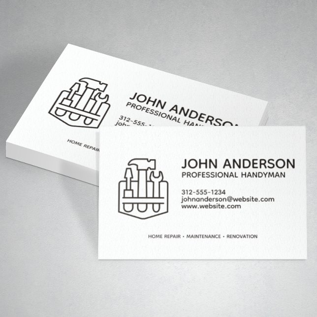 Carte De Visite Services Handyman Professionnels Modernes (Créateur téléchargé)