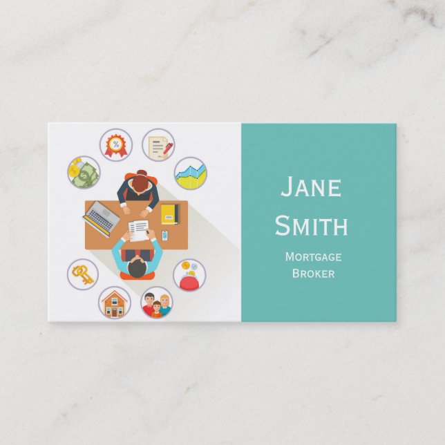 Carte De Visite Services hypothécaires, courtiers en hypothèques S (Devant)