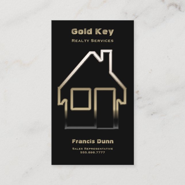 Carte De Visite Services immobiliers de l'agent immobilier (Devant)