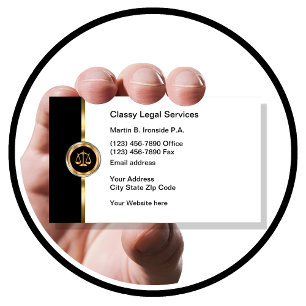 Carte De Visite Services juridiques d'avocat distingué