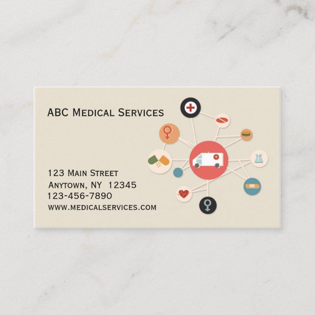 Carte De Visite Services médicaux (Devant)