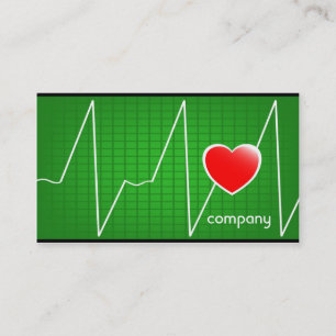 Carte De Visite Services médicaux de cardiogramme de coeur