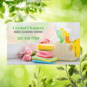 Carte De Visite Services ménagers modernes Entretien ménager
