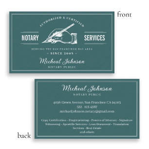 Carte De Visite Services Nota Personnalisés Turquoises professionn