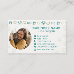 Carte De Visite Services Pet Professionals Photo sur mesure