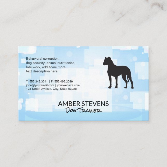 Carte De Visite Services pour animaux | Formation | Groomer (Devant)