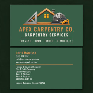 Carte De Visite Services professionnels de Carpenter Green