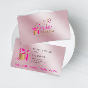 Carte De Visite Services professionnels de nettoyage des maisons e