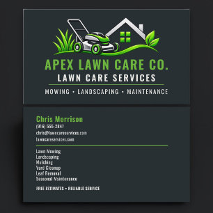 Carte De Visite Services professionnels d'entretien de pelouse