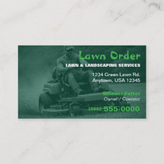 Carte De Visite Services professionnels d'entretien de pelouse et